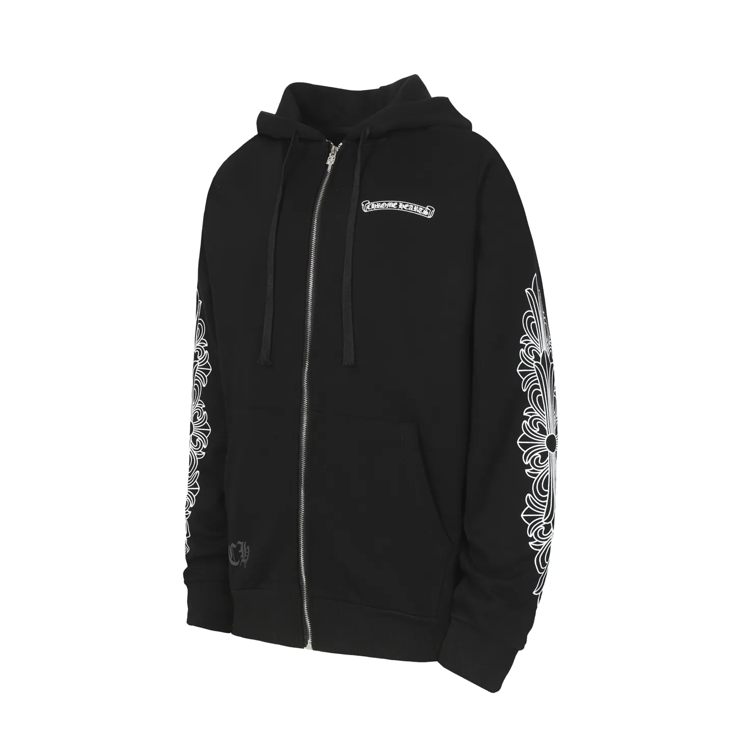P250 #K31 Cross-border model, please do not place an order if you are pursuing quality - Chrome Hearts/Chrome Hearts 23ss scroll horseshoe print zipper sweatshirt cardigan jacket - High weight, high density and high quality. The wool is soft, delicate and skin-friendly. It feels soft and silky. It has excellent warmth and skin-friendly properties. - Custom-woven and dyed with no color difference. No matter the fabric or workmanship details, it beats the ordinary version on the market. - Hardware zipper accessories are all customized and full of details. -Colour: black white -Size: S M L XL
